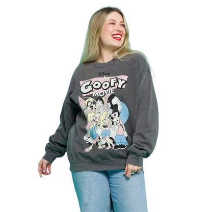 Charcoal - Lifestyle - A Goofy Movie Unisex Adult Vintage Wash Sweatshirt