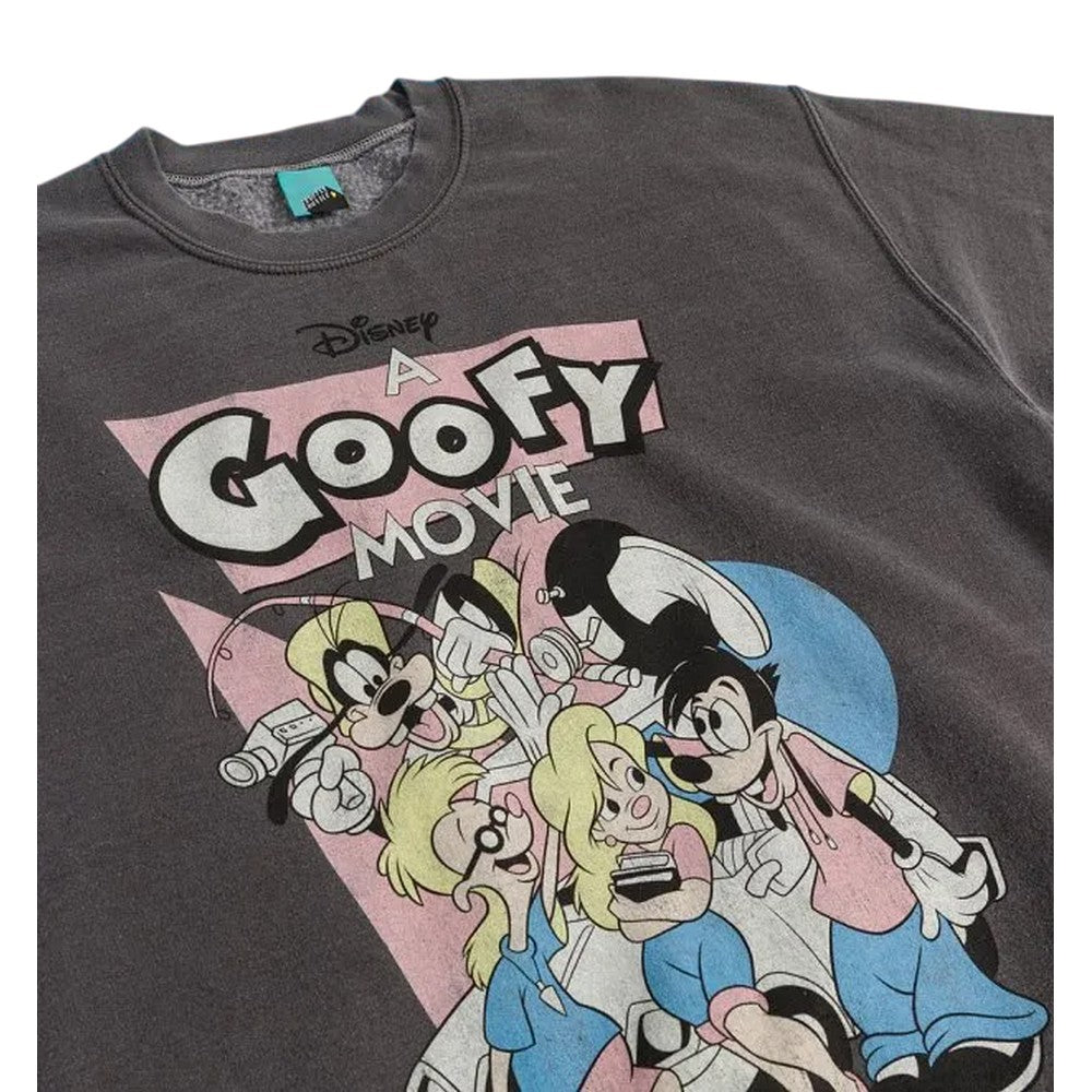 Charcoal - Side - A Goofy Movie Unisex Adult Vintage Wash Sweatshirt