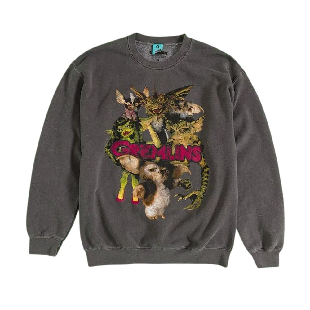 Charcoal - Front - Gremlins Unisex Adult Trouble Brewing Vintage Wash Sweatshirt