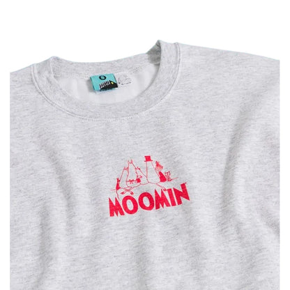 Grey - Side - Moomin Unisex Adult Adventure Back Print Sweatshirt