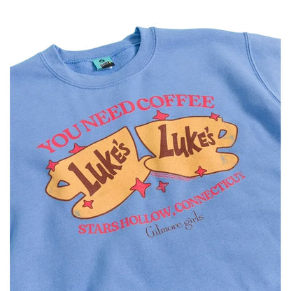 Blue - Side - Gilmore Girls Unisex Adult You Need Coffee Sweatshirt