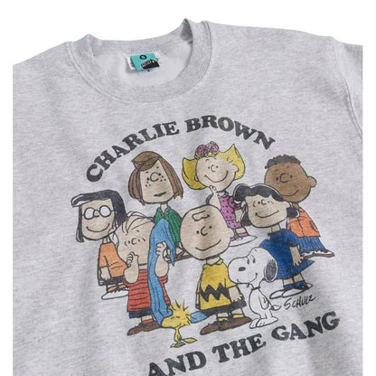 Grey - Side - Peanuts Unisex Adult Charlie And The Gang Sweatshirt