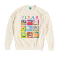 Cream - Front - Disney Pixar Unisex Adult Retro Grid Sweatshirt
