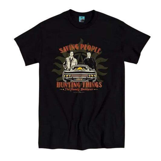 Black - Front - Supernatural Unisex Adult The Family Business T-Shirt