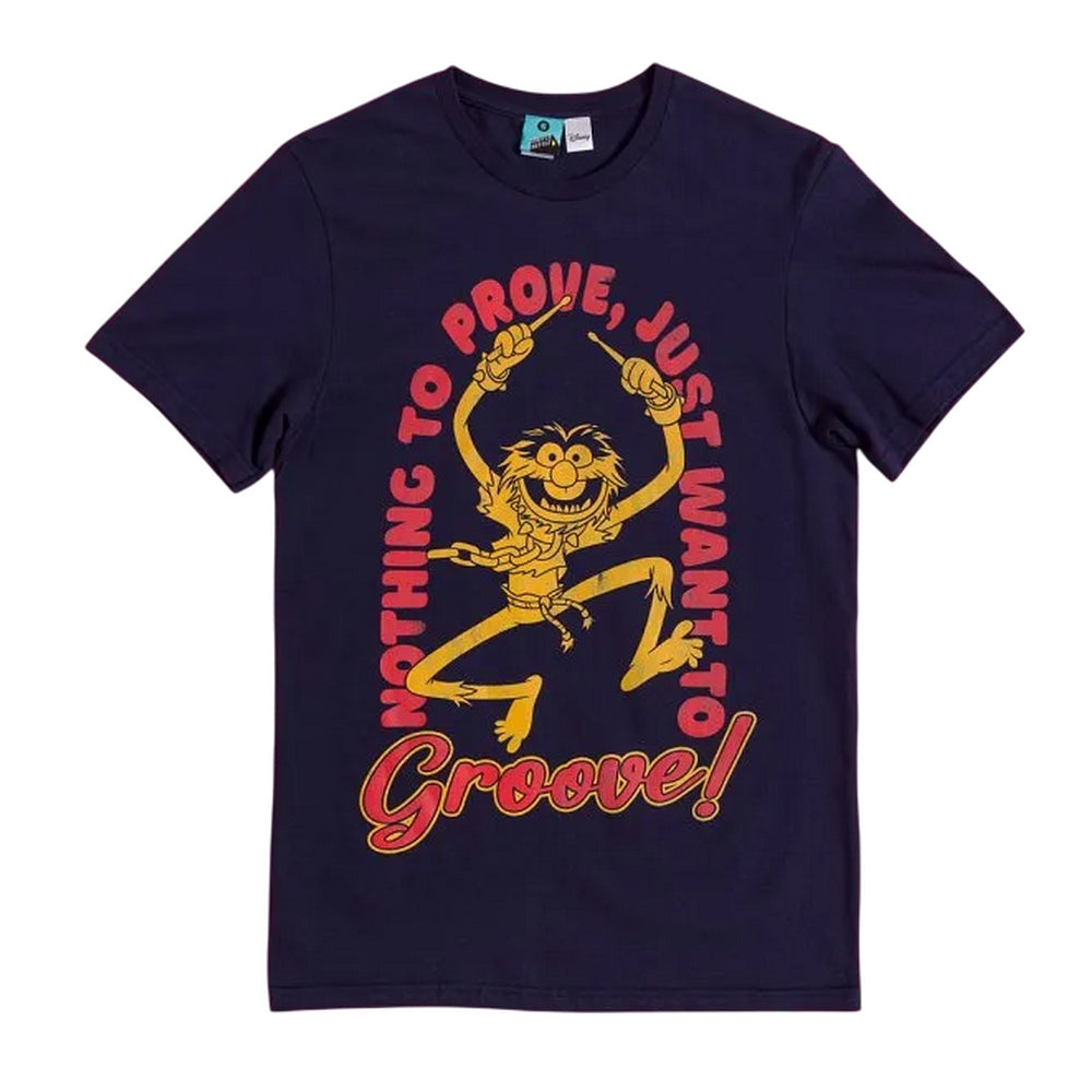 Navy - Front - The Muppets Unisex Adult Just Want To Groove Animal T-Shirt