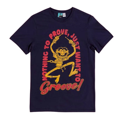 Navy - Front - The Muppets Unisex Adult Just Want To Groove Animal T-Shirt