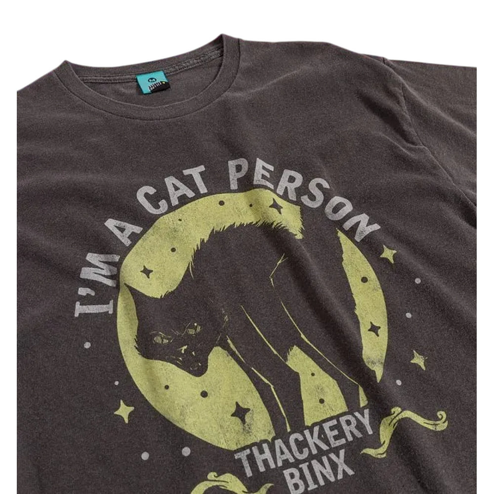 Black-Charcoal - Side - Hocus Pocus Unisex Adult Im A Cat Person Thackery Binx T-Shirt