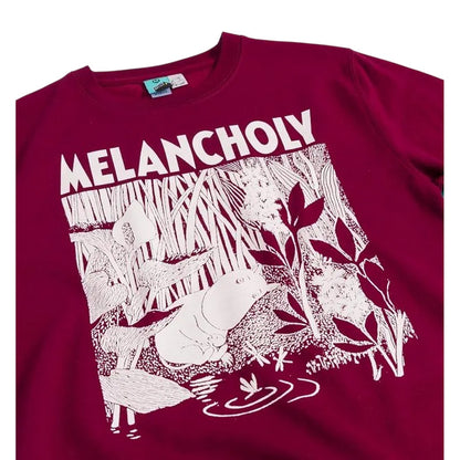 Red - Side - Moomin Unisex Adult Melancholy Sweatshirt
