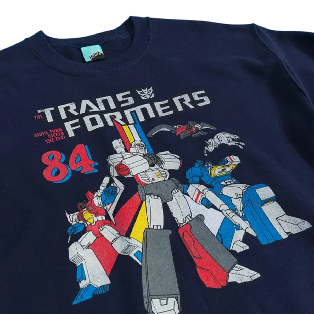 Blue - Side - Transformers Unisex Adult Decepticons 84 Sweatshirt