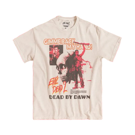 Beige - Front - Evil Dead 2 Unisex Adult Dead By Dawn T-Shirt