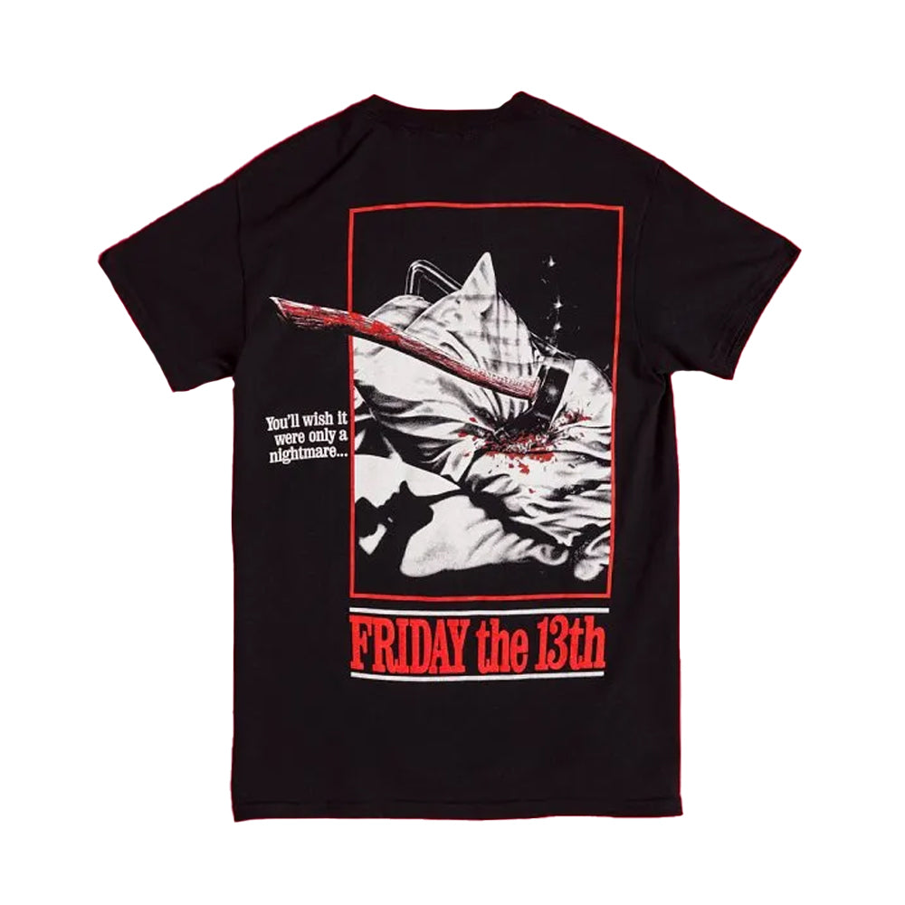 Black - Back - Friday The 13th Unisex Adult Movie Poster Back Print T-Shirt
