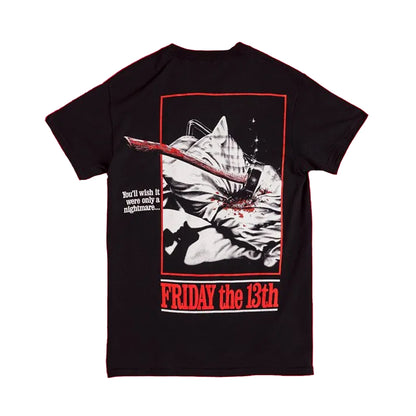 Black - Back - Friday The 13th Unisex Adult Movie Poster Back Print T-Shirt
