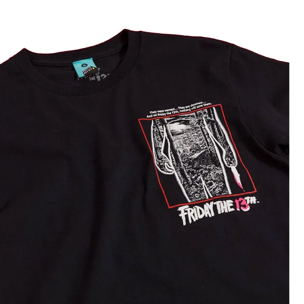 Black - Side - Friday The 13th Unisex Adult Movie Poster Back Print T-Shirt