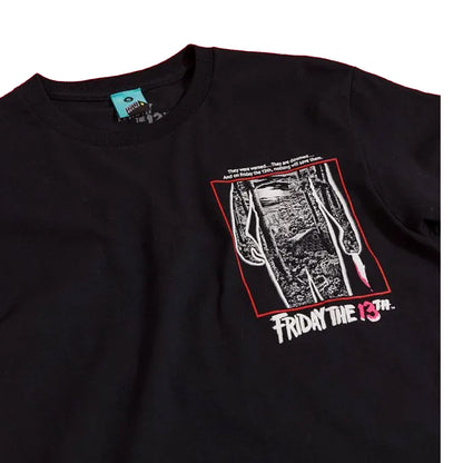 Black - Side - Friday The 13th Unisex Adult Movie Poster Back Print T-Shirt
