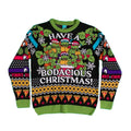 Black - Front - Teenage Mutant Ninja Turtles Unisex Adult Have A Bodacious Christmas Knitted Jumper