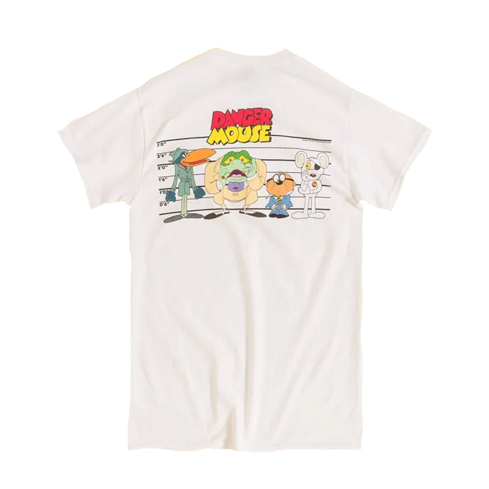White - Back - Danger Mouse Unisex Adult Line Up Back Print T-Shirt
