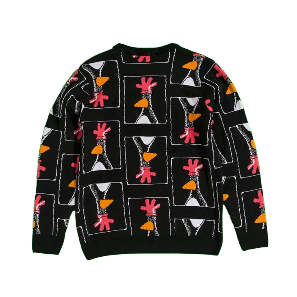 Black - Back - Wallace and Gromit Unisex Adult Knitted Jumper