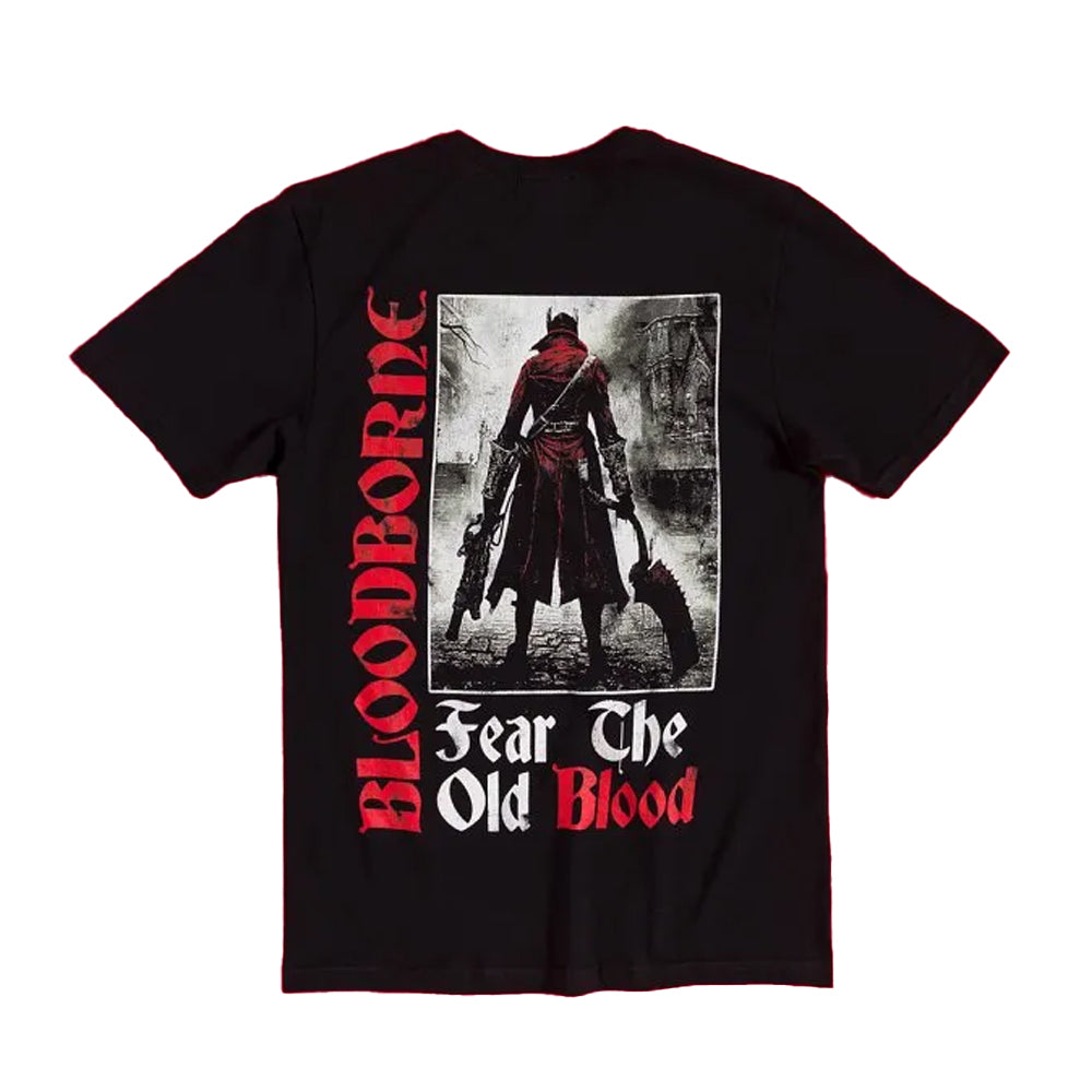 Black-Charcoal - Back - Bloodbourne Unisex Adult Fear The Old Blood T-Shirt