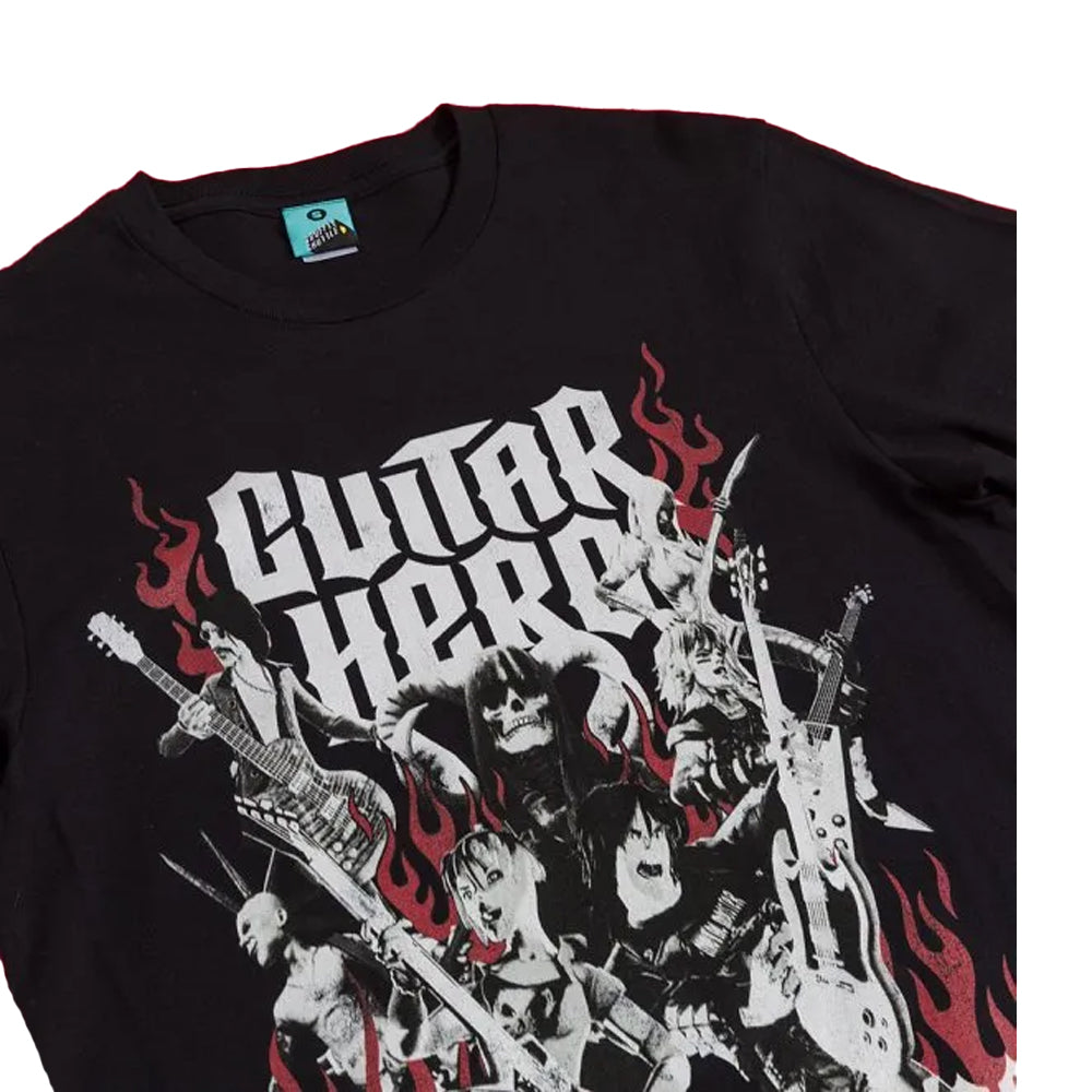 Black-Charcoal - Side - Guitar Hero Unisex Adult T-Shirt
