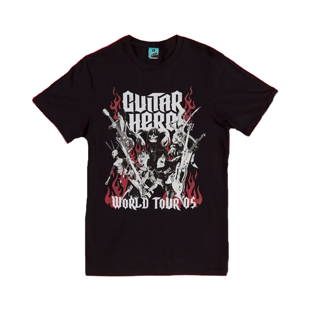 Black-Charcoal - Front - Guitar Hero Unisex Adult T-Shirt
