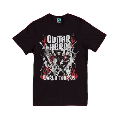 Black-Charcoal - Front - Guitar Hero Unisex Adult T-Shirt