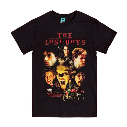 Black-Charcoal - Front - The Lost Boys Unisex Adult Movie Poster T-Shirt