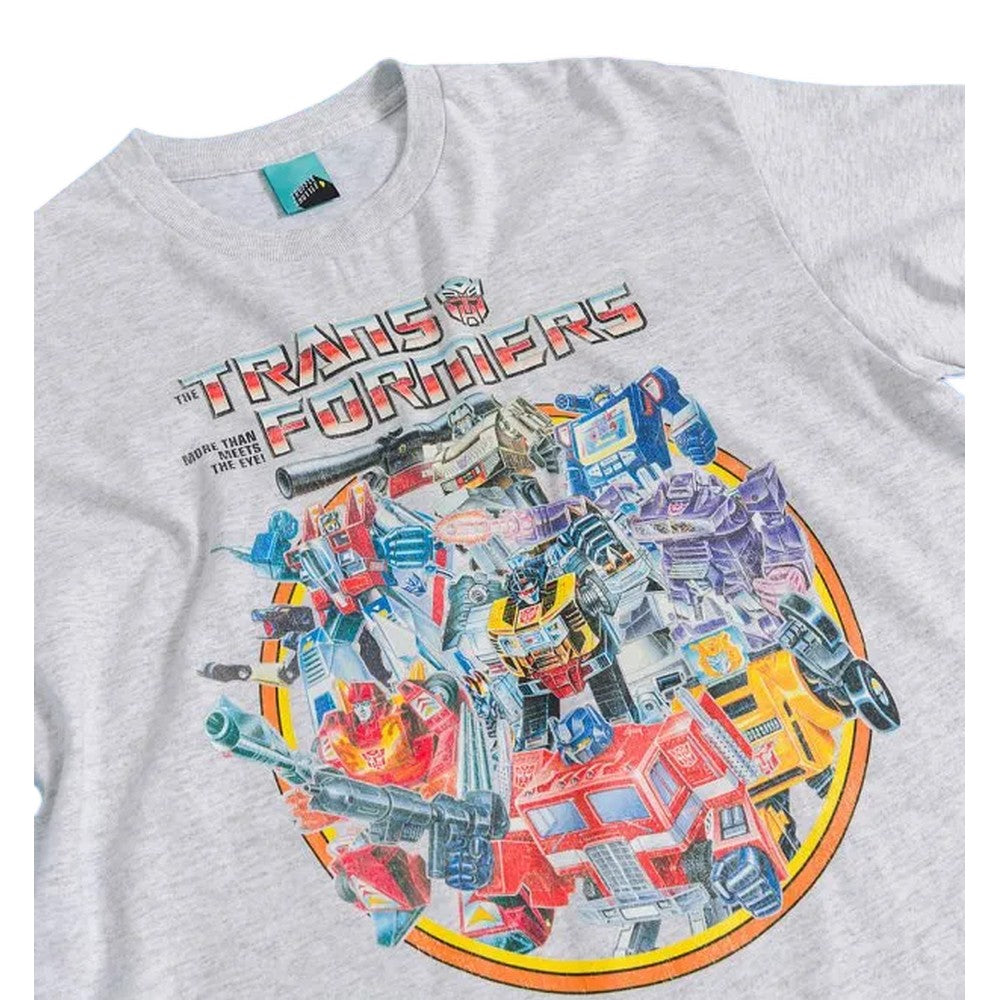 Ash Grey - Side - Transformers Unisex Adult Retro Toys T-Shirt