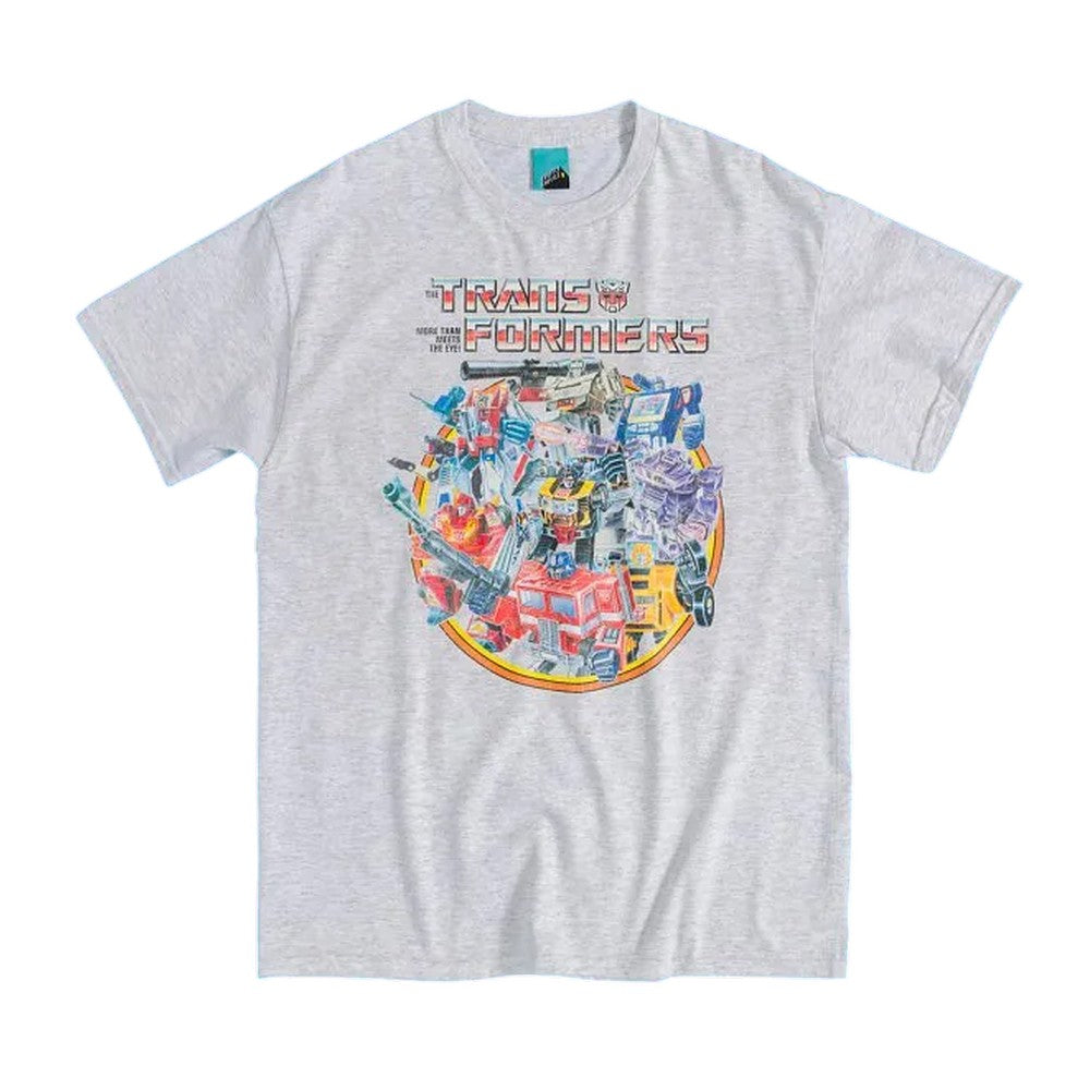 Ash Grey - Front - Transformers Unisex Adult Retro Toys T-Shirt