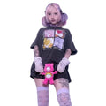 Black - Lifestyle - Care Bears Unisex Adult Watercolour Frame Vintage Wash T-Shirt