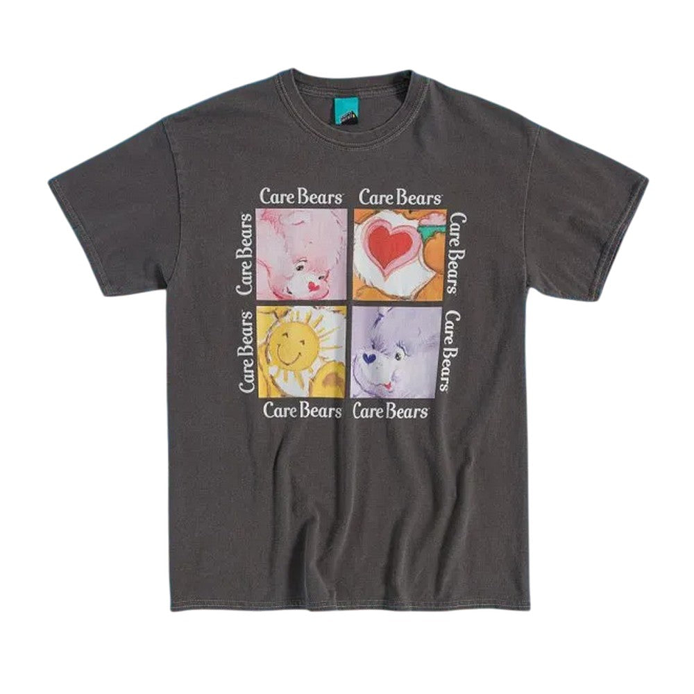 Black - Front - Care Bears Unisex Adult Watercolour Frame Vintage Wash T-Shirt
