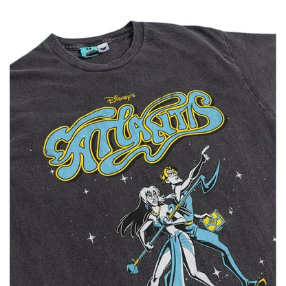 Charcoal - Side - Atlantis: The Lost Empire Unisex Adult Vintage Wash T-Shirt