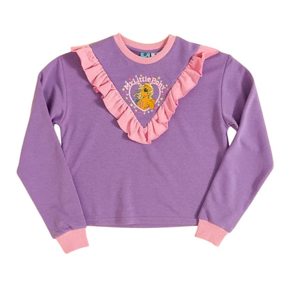 Lilac - Front - My Little Pony Unisex Adult Ruffled Cropped Sweatshirt