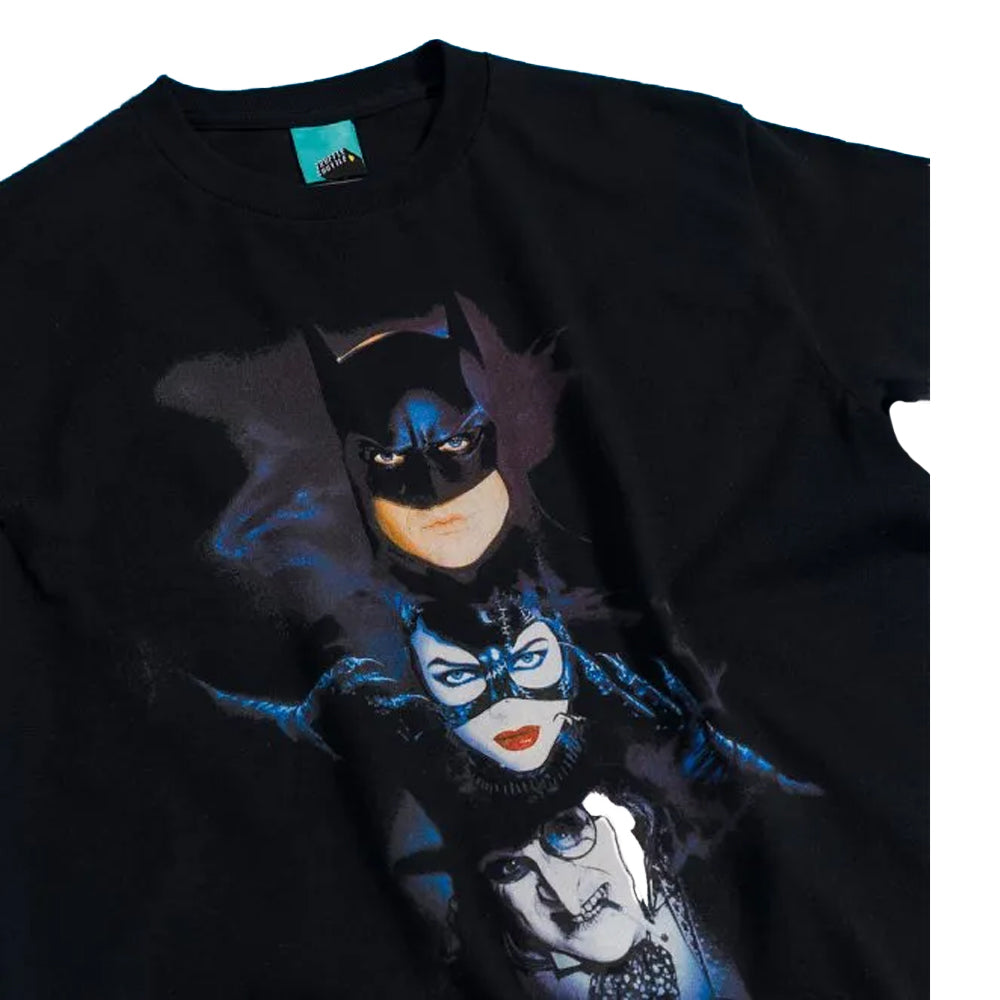 Black - Side - Batman Returns Unisex Adult Movie Poster T-Shirt
