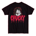 Black - Back - Childs Play Unisex Adult Chucky Dripping Logo Back Print T-Shirt