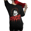 Black - Lifestyle - Childs Play Unisex Adult Chucky Dripping Logo Back Print T-Shirt
