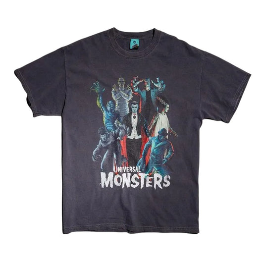 Charcoal - Front - Universal Monsters Unisex Adult Vintage Wash T-Shirt