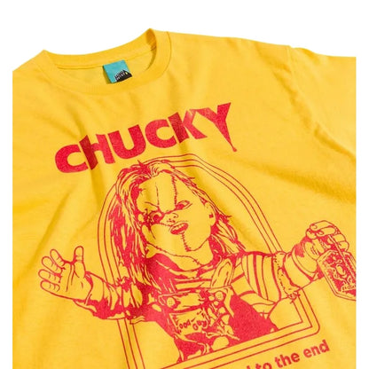 Yellow - Side - Childs Play Unisex Adult Chucky T-Shirt
