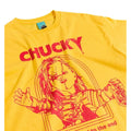 Yellow - Side - Childs Play Unisex Adult Chucky T-Shirt