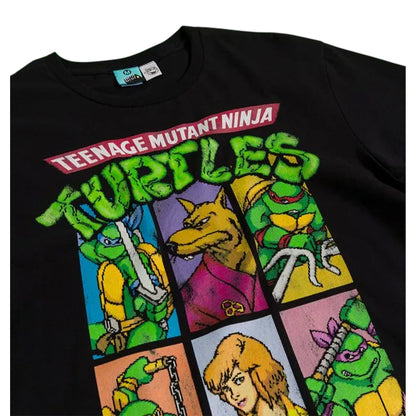 Black - Side - Teenage Mutant Ninja Turtles Unisex Adult Arcade T-Shirt