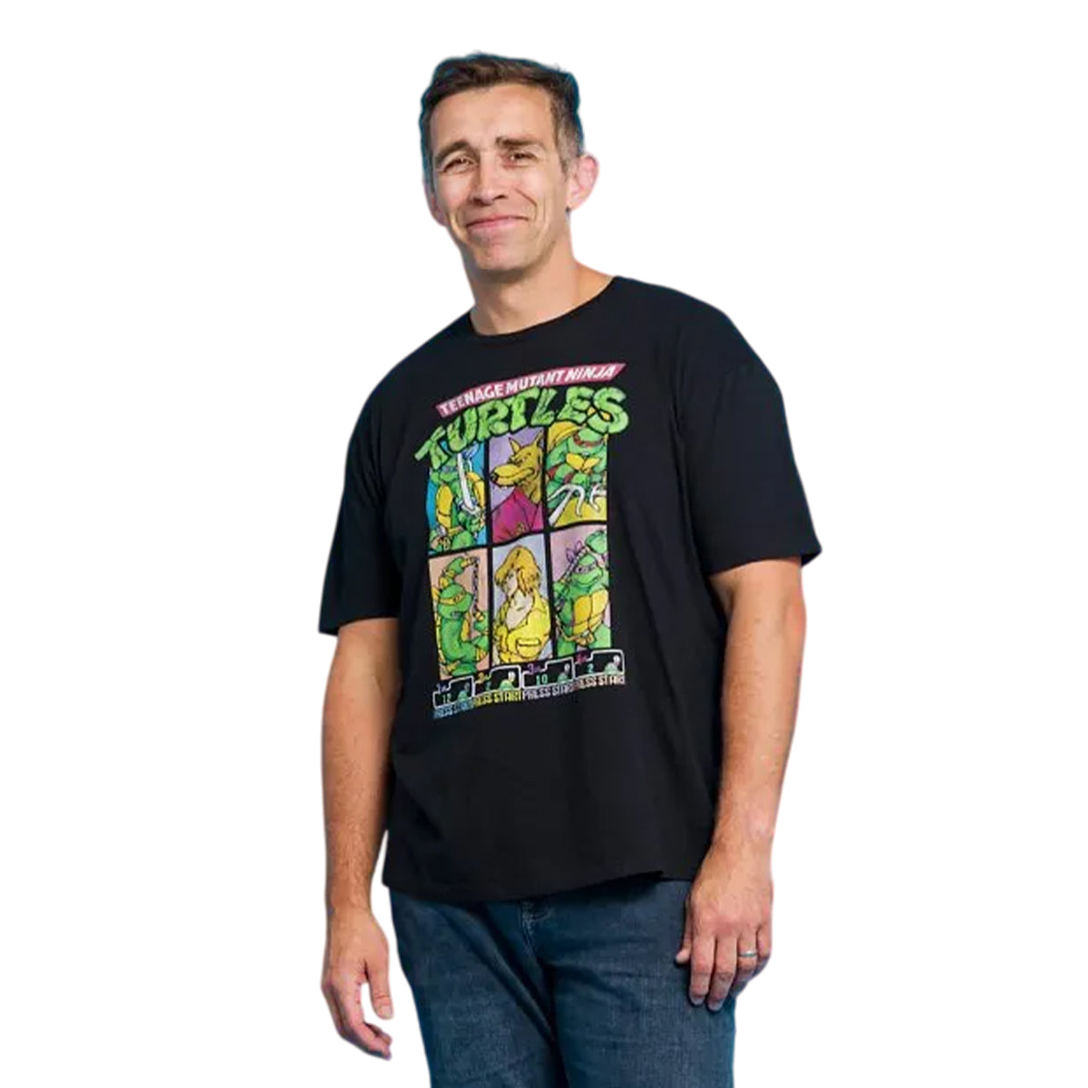Black - Lifestyle - Teenage Mutant Ninja Turtles Unisex Adult Arcade T-Shirt