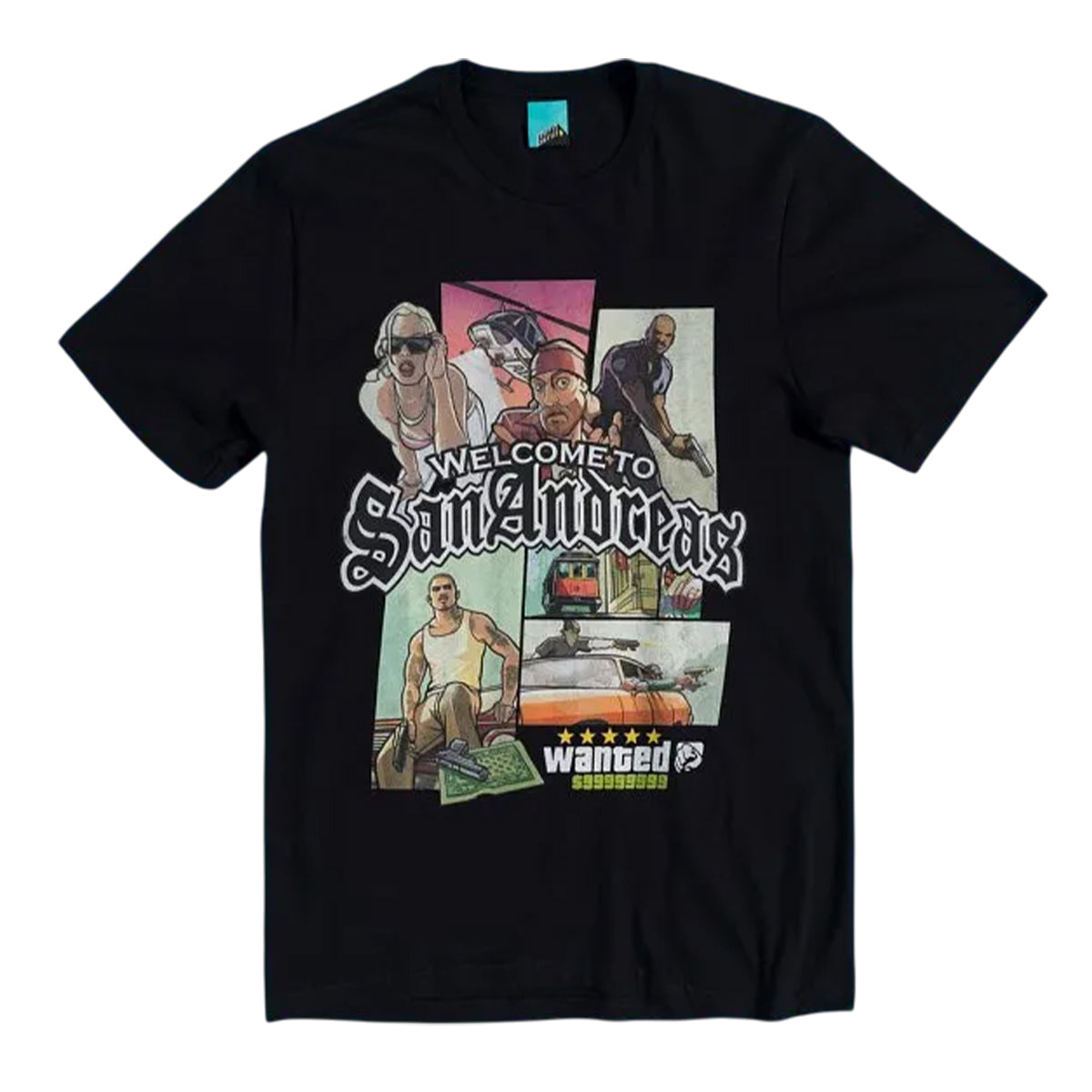 Black - Front - Grand Theft Auto Unisex Adult Welcome To San Andreas T-Shirt