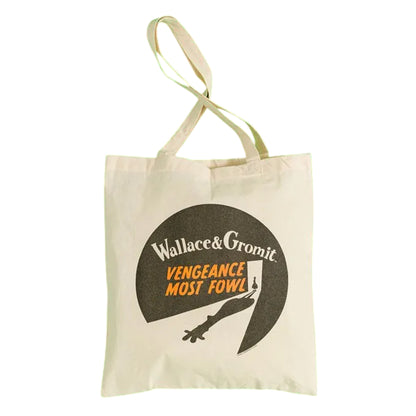 White-Off White - Front - Wallace & Gromit: Vengeance Most Fowl Logo Tote Bag