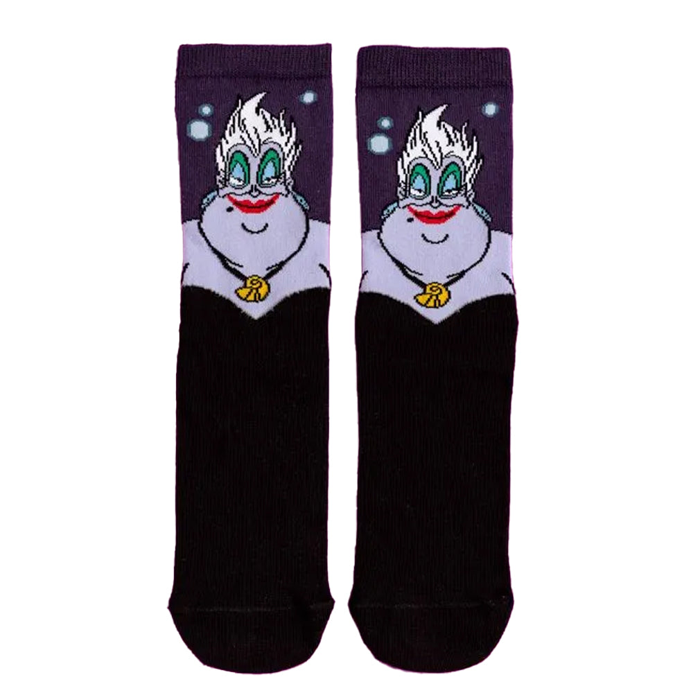 Black - Back - The Little Mermaid Unisex Adult Ursula Ankle Socks