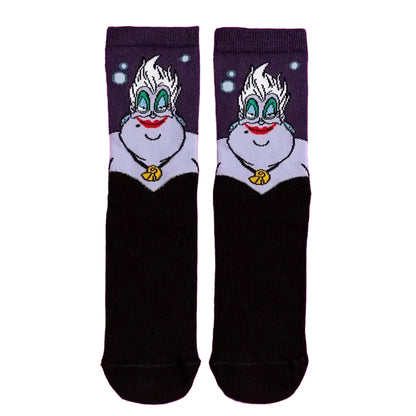 Black - Back - The Little Mermaid Unisex Adult Ursula Ankle Socks
