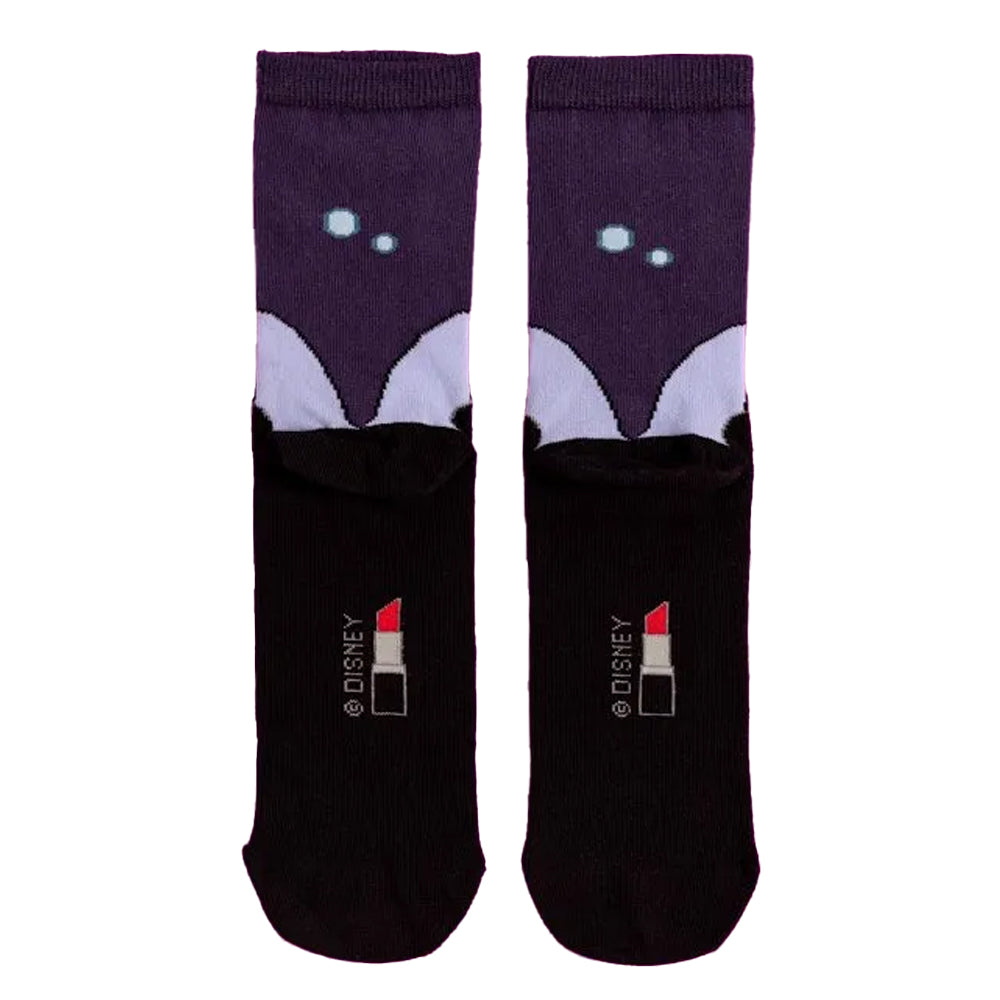 Black - Side - The Little Mermaid Unisex Adult Ursula Ankle Socks