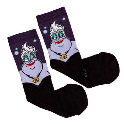 Black - Front - The Little Mermaid Unisex Adult Ursula Ankle Socks