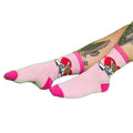 Pink - Side - Gremlins Unisex Adult Gizmo Cute Hearts Ankle Socks