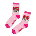 Pink - Front - Gremlins Unisex Adult Gizmo Cute Hearts Ankle Socks