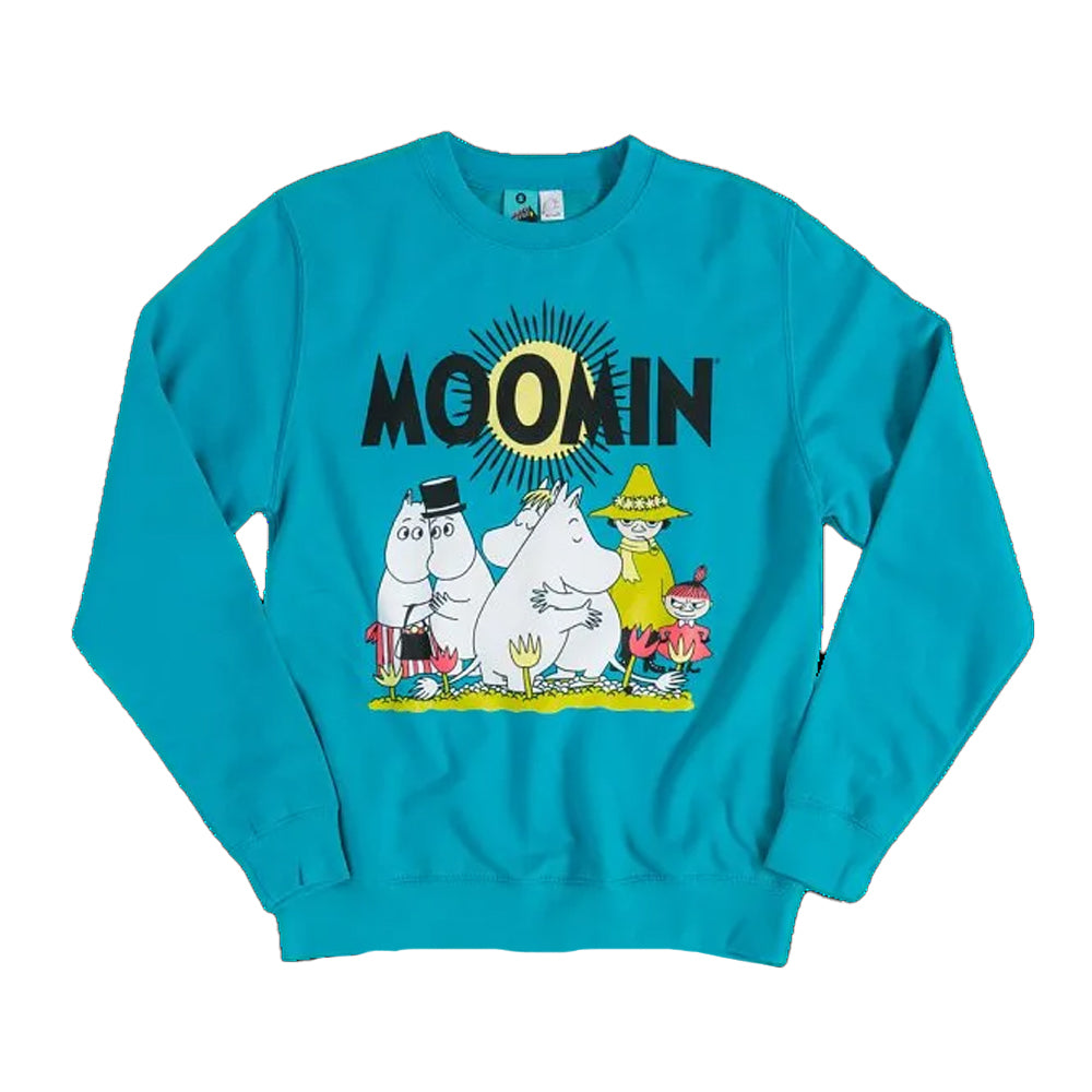 Turquoise - Front - Moomin Unisex Adult Sweatshirt