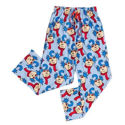 Blue - Front - Labyrinth Mens The Worm Lounge Pants